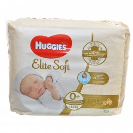 Подгузники HUGGIES Elite&Soft 25шт 0+ до 3.5кг