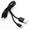 Кабель для зарядки телефонов ERGOLUX ELX-CDC01P-C02 USB Micro, 2A, 1м Черный,Зарядка+Передача данн.