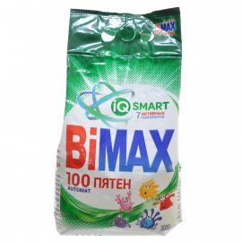 Стиральный порошок BIMAX Автомат 100 ПЯТЕН IQ SMART 7 Активных компонентов 3000г