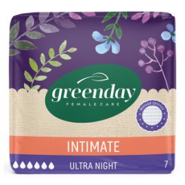 Прокладки GREEN DAY на критические дни 7шт Ultra Night Dry INTIMATE