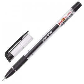 Ручка STAFF Гелевая Черная College 0.3мм, GP-180 с грипом