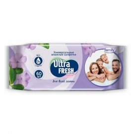 Салфетки влажные для всей семьи Ultra Fresh 60шт Универсальные Family