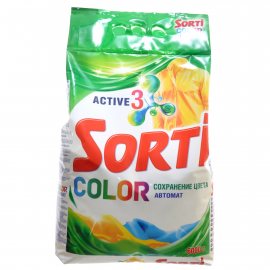 Стиральный порошок SORTI Автомат Color ACTIVE 3,Сохранение цвета 6000г