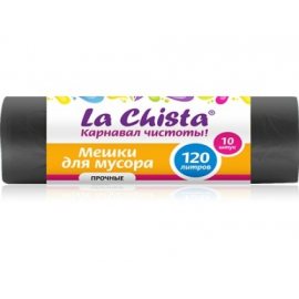 Мешок для мусора LA CHISTA 120л 10шт черные,прочн.