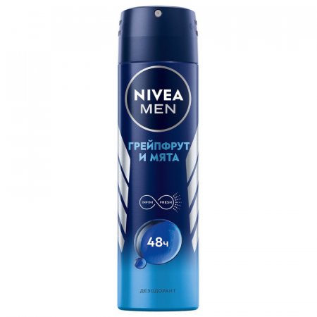 Дезодорант NIVEA Men мужской Спрей Грейпфрут,Мята 150мл