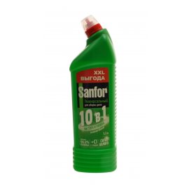 Средство для чистки и дезинфекции SANFOR Universal 10в1 Зеленое яблоко с хлором, Сила белого 1.50л