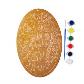 Набор для творчества Magic ART Роспись по дереву Жирафик,основа с нанесенн.рис- 28х18.5см