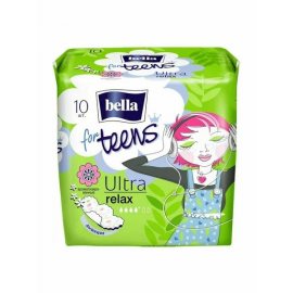 Прокладки BELLA For Teens 10шт Ultra Relax супертонкие с аром.зелен.чая