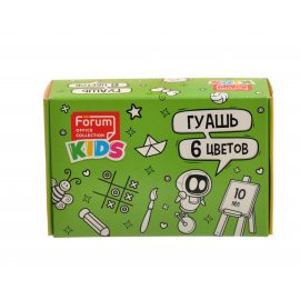 Гуашь FORUM Office Collection Kids 6цв баночка 10мл