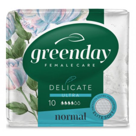 Прокладки GREEN DAY на критические дни 10шт Ultra Normal Dry DELICATE