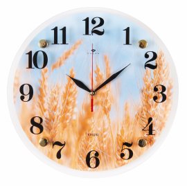 Часы РУБИН настенные Колосья пшеницы
