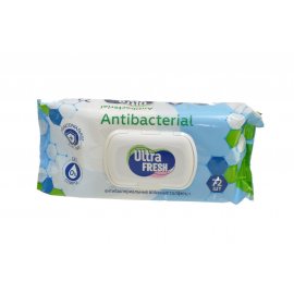 Салфетки влажные Ultra Fresh 72шт Антибактериальные Antibacterial с клапаном