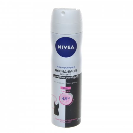 Антиперспирант NIVEA женский спрей Невидимая защита для черного и белого/Clear 48ч 150мл
