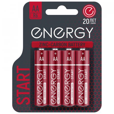 Батарейка ENERGY Солевая R6 AA Start 4шт