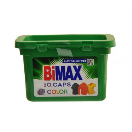 Средство для стирки в капсулах BIMAX 12шт Color IQ CAPS 12 стирок 156г