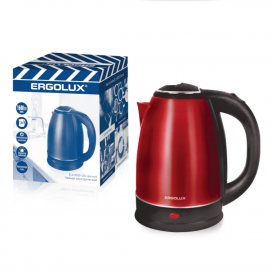 Чайник ERGOLUX 1.8л электр. ELX KS05-C04 1600Вт, крас. с черн.