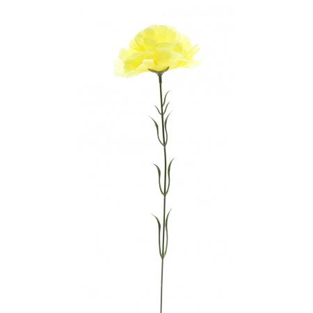Цветок ZigZagDecor Гвоздика 45см желтая, KFF-3