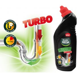 Чистящее средство Master Fresh TURBO для устранения засоров в трубах гель 750мл