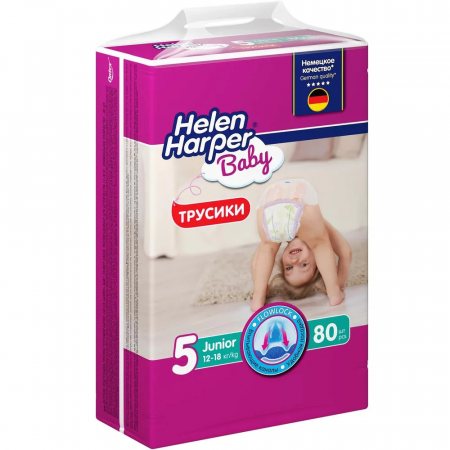 Подгузники-трусики HELEN HARPER Baby 12-18кг 80шт junior 5