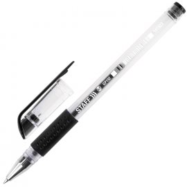 Ручка STAFF Гелевая Черная Everyday 0.5мм, GP-192 с грипом