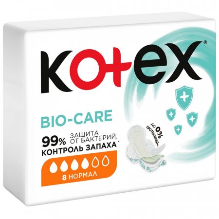 Прокладки KOTEX Bio-Care 8шт Normal