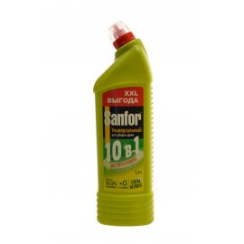 Средство для чистки и дезинфекции SANFOR Universal 10в1 Лимонная свежесть Чистота и гигиена 1.50л