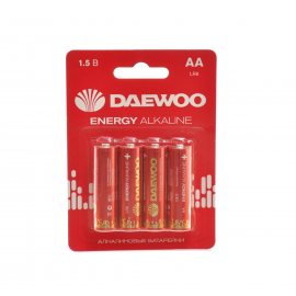 Батарейка DAEWOO Алкалиновая LR6 AA Energy 4шт