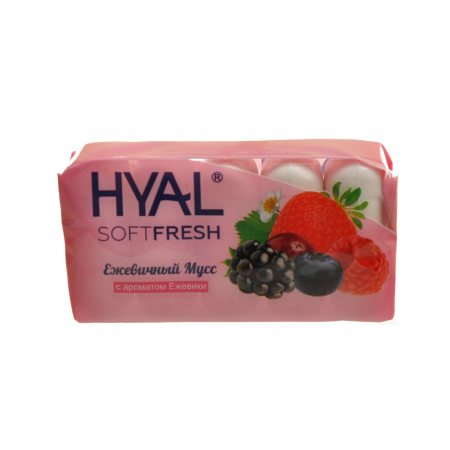 Мыло туалетное HYAL SoftFresh Ежевичный мусс 5х55гр