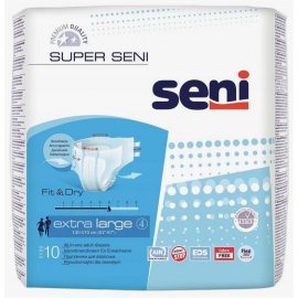 Подгузники для взрослых SUPER SENI Extra large 10шт Air 4, 130-170 см