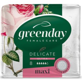 Прокладки GREEN DAY на критические дни 8шт Ultra Maxi Dry DELICATE