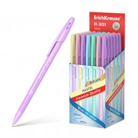 Ручка ER.KRAUSE Шариковая Синяя Pastel Stick 0.7мм, корп.асс, R-301