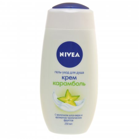 Гель-уход Крем для душа NIVEA Карамболь,молочко Алоэ Вера и аром.троп.фрукт 250мл