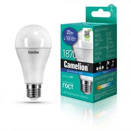 Лампа светодиодная LED CAMELION 20-А65/865/Е27,дневной свет