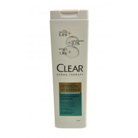 Шампунь для волос CLEAR Derma Therapy Легкость от корней для жирных освежающий 380мл