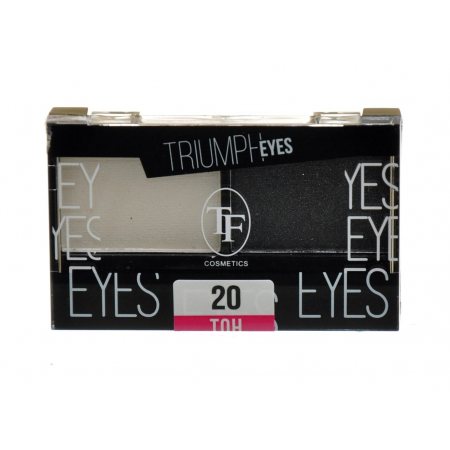 Тени TRIUMPF двухцветные TRIUMPF EYES тон 20 "Бел и черн" 4.50г