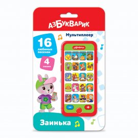 Игрушка Мультиплеер 13.2х22.7х1.5см Заинька, 16 песен + 4 сказки