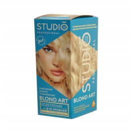 Средство для волос STUDIO Обесцвечивающее Осветление до 8-10 уровней Blond Art 3в1