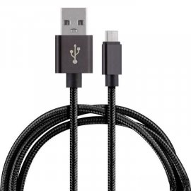 Кабель для зарядки телефонов ENERGY ET-25 USB/Type-C цвет черный, 1метр