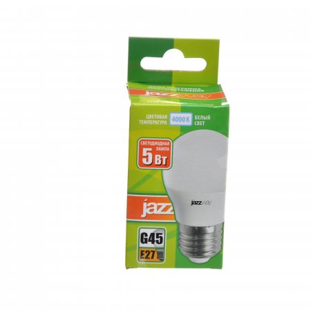Лампа светодиодная Pled-Eco JAZZWAY Е27 5w G45 4000К,белый свет
