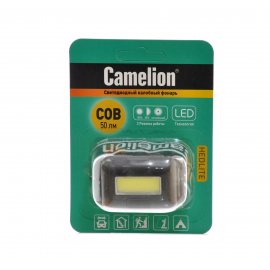Фонарь CAMELION Налобный LED5355 электрич., пласт, 3 реж.,3хR03,черный 1W COB LED