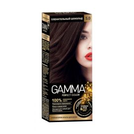 Крем-краска для волос GAMMA Perfect Color стойкая 5.0 Пленительный шоколад Окисл.крем 6%