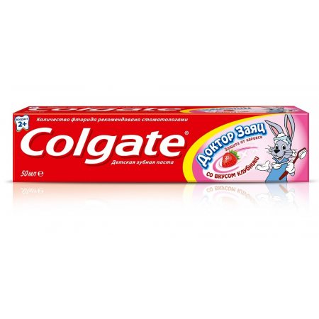 Зубная паста COLGATE Доктор Заяц Со вкусом клубники 50мл