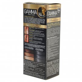 Крем-краска для волос GAMMA Perfect Color стойкая 2.0 Черный сапфир Окисл.крем 6%